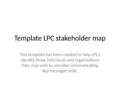 Template LPC stakeholder map