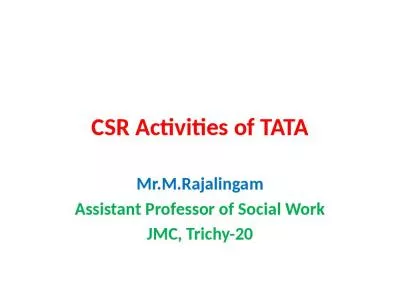 CSR Activities of TATA