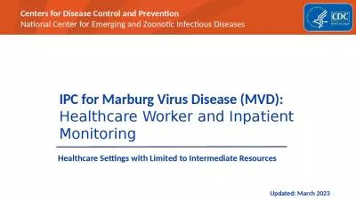 IPC for Marburg Virus Disease (MVD):  Healthcare Worker and Inpatient Monitoring