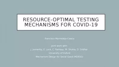 Resource-optimal Testing Mechanisms for COVID-19