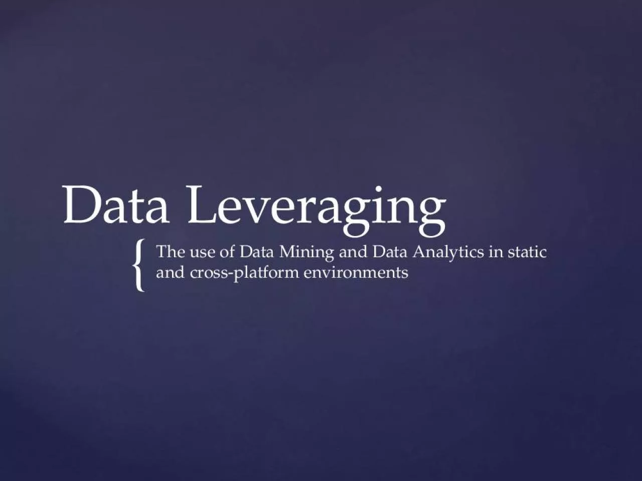 PPT-Data Leveraging