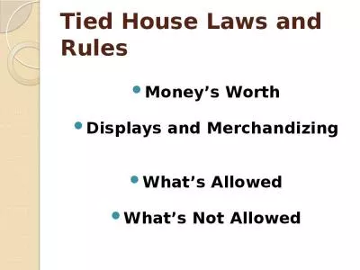 Tied House Laws and Rules