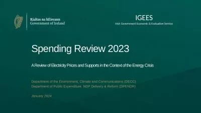 Spending Review 2023   A Review of Electricity Prices and Supports in the Context of the