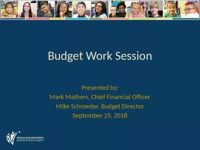 Budget Work Session