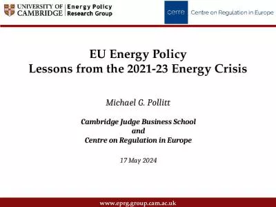 EU Energy Policy Lessons from the 2021-23 Energy Crisis