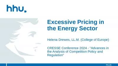 Excessive Pricing in the Energy Sector