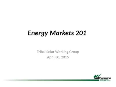 Energy Markets 201