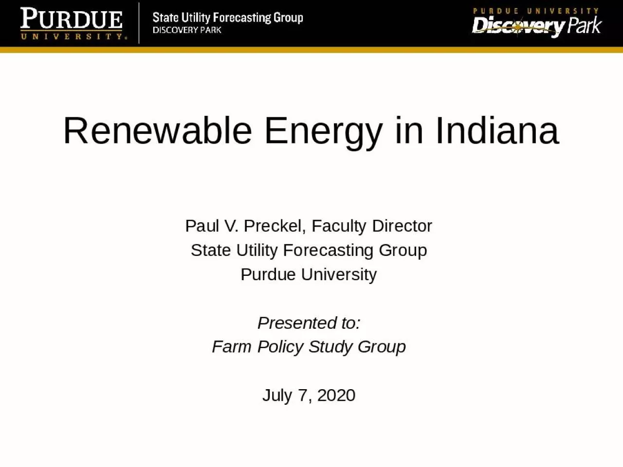 PPT-Renewable Energy in Indiana