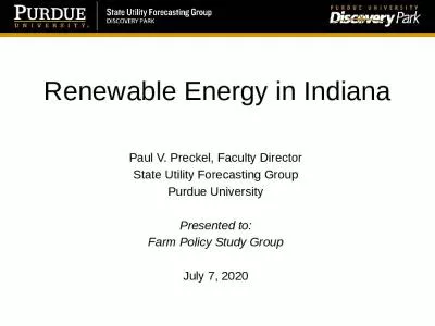 Renewable Energy in Indiana