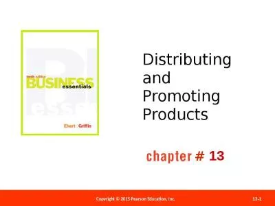 Distributing and Promoting Products