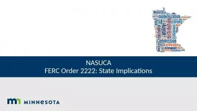 NASUCA FERC Order 2222: State Implications