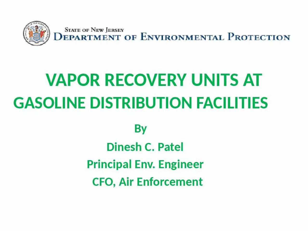 PPT-VAPOR RECOVERY UNITS AT