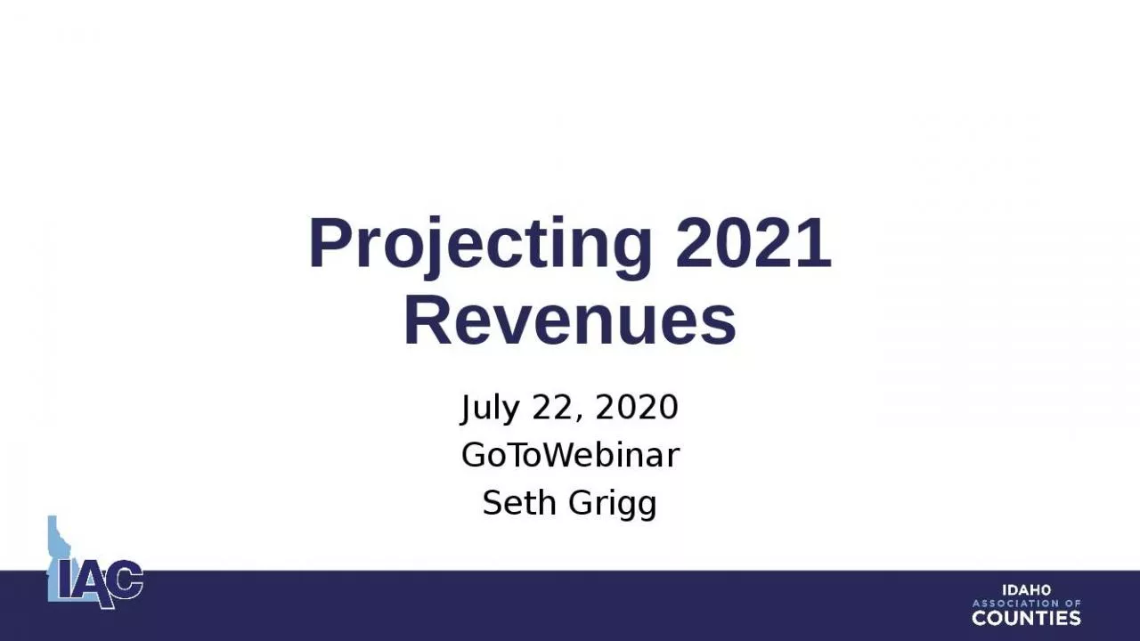 PPT-Projecting 2021 Revenues