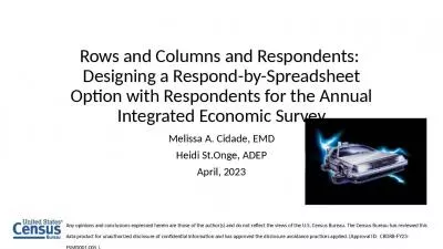 Rows and Columns and Respondents:  Designing a Respond-by-Spreadsheet Option with Respondents for the Annual Integrated Economic Survey