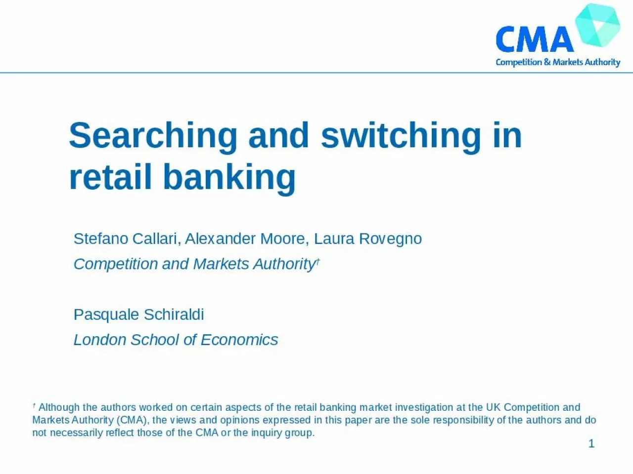 PPT-Searching and switching in retail banking