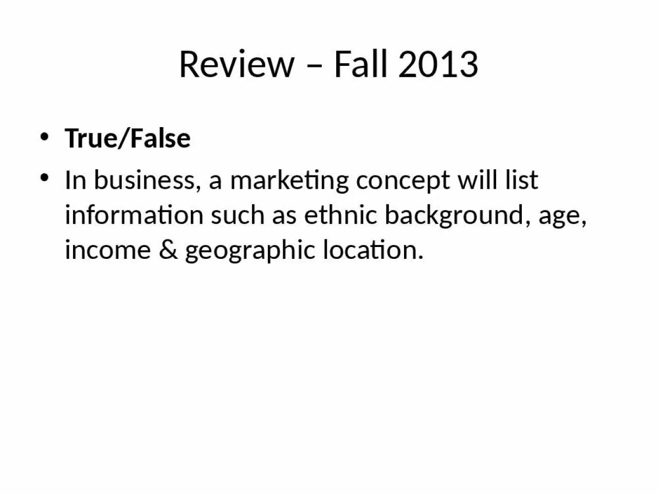 PPT-Review Fall 2013