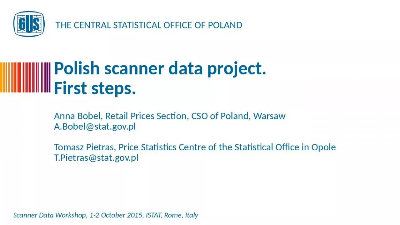 PPT-Polish scanner data project. First steps.