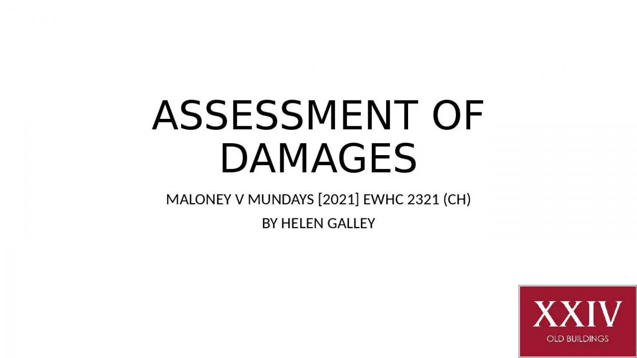 PPT-ASSESSMENT OF DAMAGES