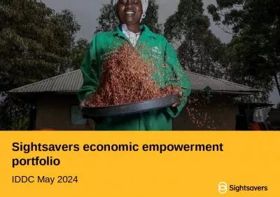 Sightsavers economic empowerment portfolio