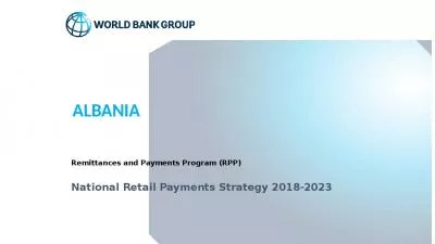 Remittances and Payments Program (RPP) National Retail Payments Strategy 2018-2023