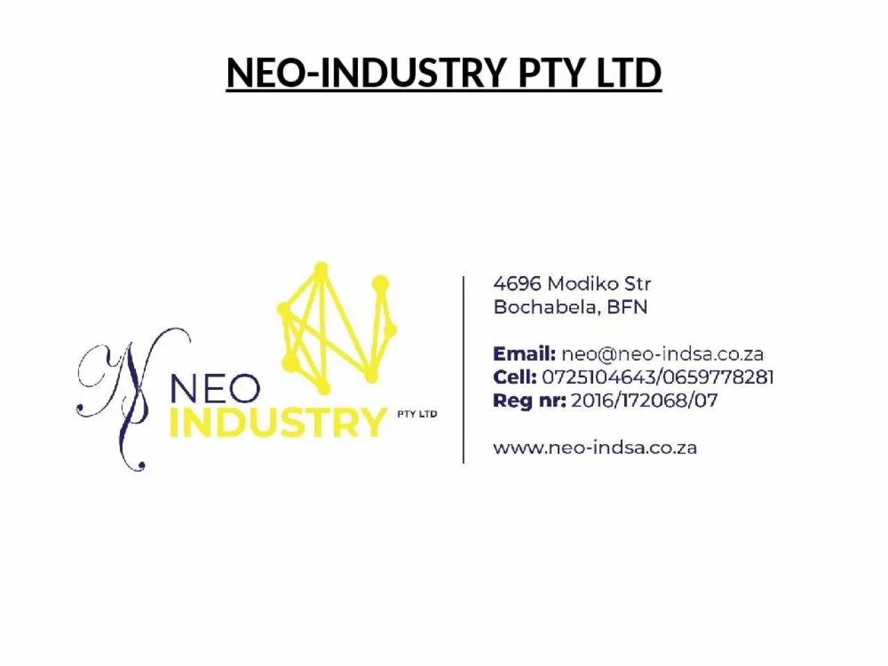 PPT-NEO-INDUSTRY PTY LTD