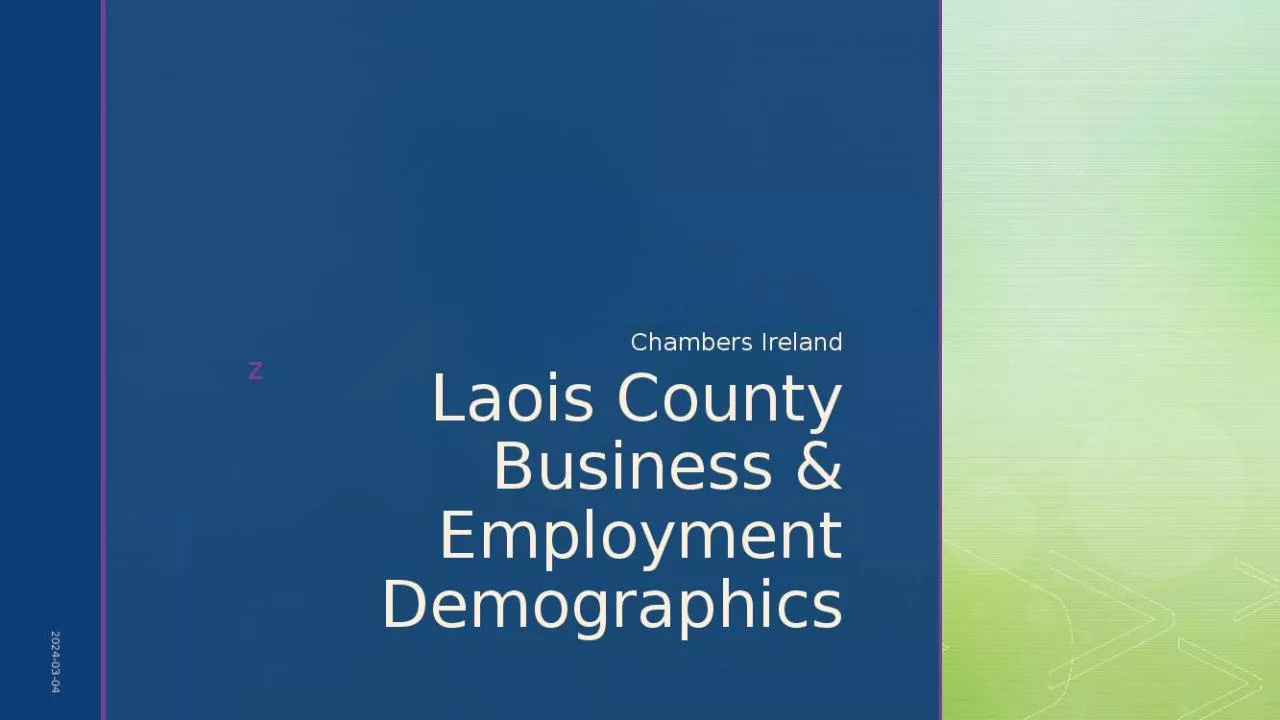 PPT-Laois County Business & Employment Demographics