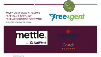 Start your own business free bank account free accounting software