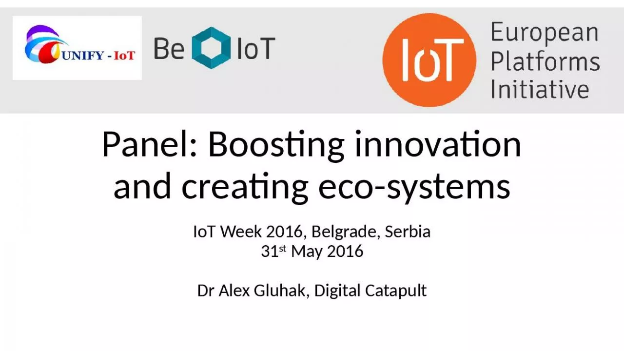 PPT-Panel: Boosting innovation and creating eco-systems