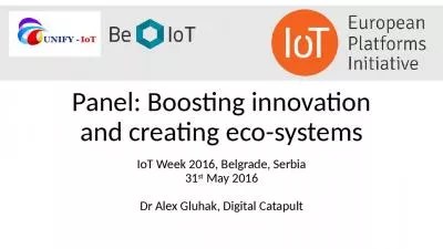 Panel: Boosting innovation and creating eco-systems