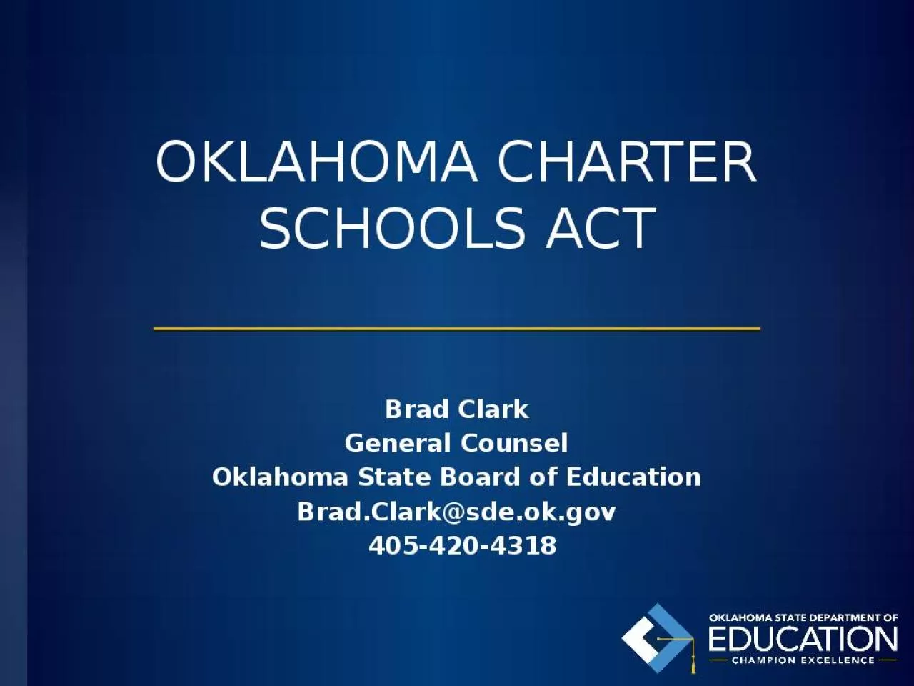 PPT-OKLAHOMA CHARTER SCHOOLS ACT