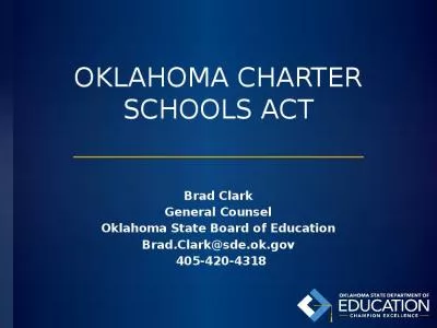 OKLAHOMA CHARTER SCHOOLS ACT