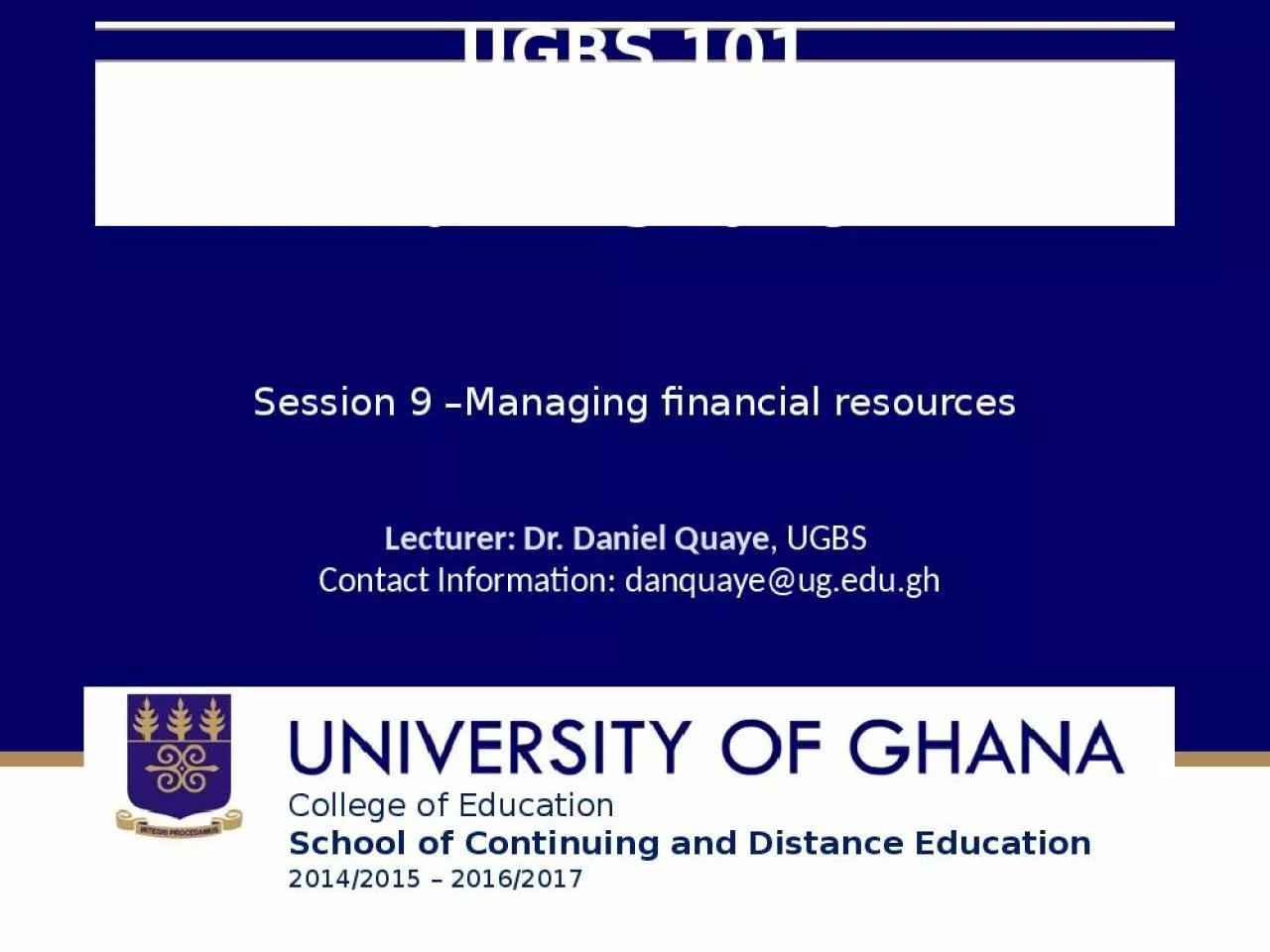 PPT-UGBS 101 Introduction to Business Administration