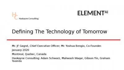 Defining The Technology of Tomorrow