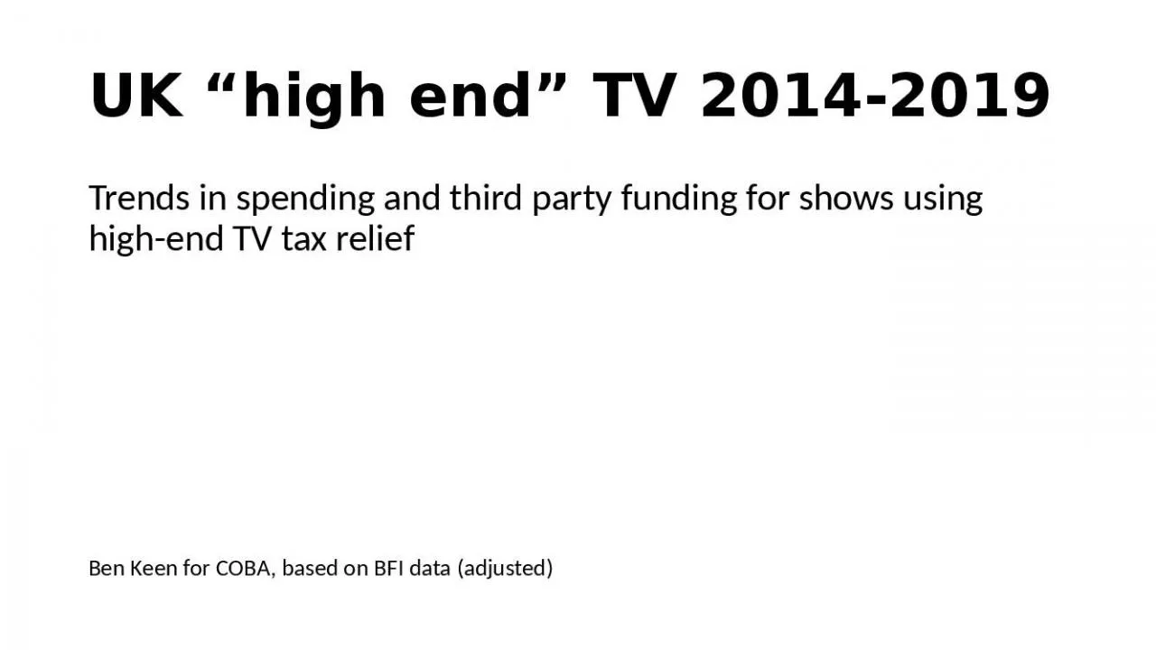 PPT-UK high end TV 2014-2019