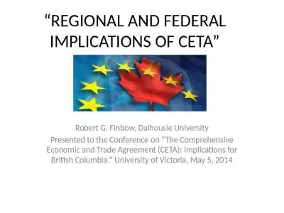 Regional and federal implications of CETA