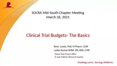 SOCRA Mid-South Chapter Meeting March 26, 2021