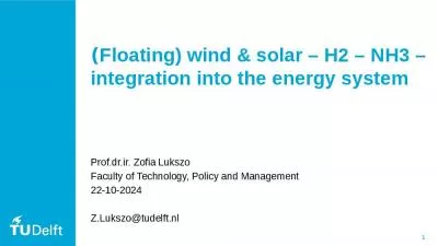 (Floating) wind & solar   H2   NH3   integration into the energy system