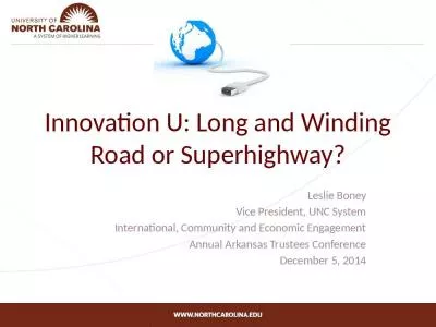 Innovation U: Long and Winding Road or Superhighway?