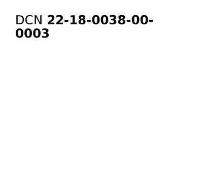 DCN 22-18-0038-00-0003