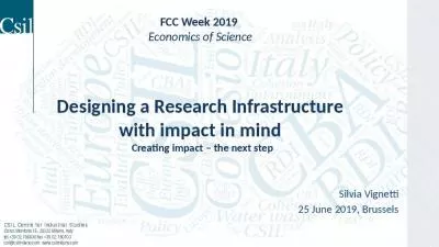 Designing a Research Infrastructure  with impact in mind  Creating impact   the next step