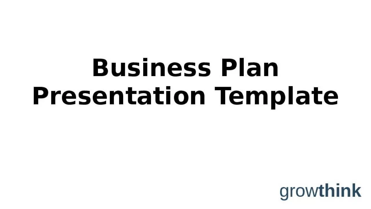 PPT-Business Plan Presentation Template