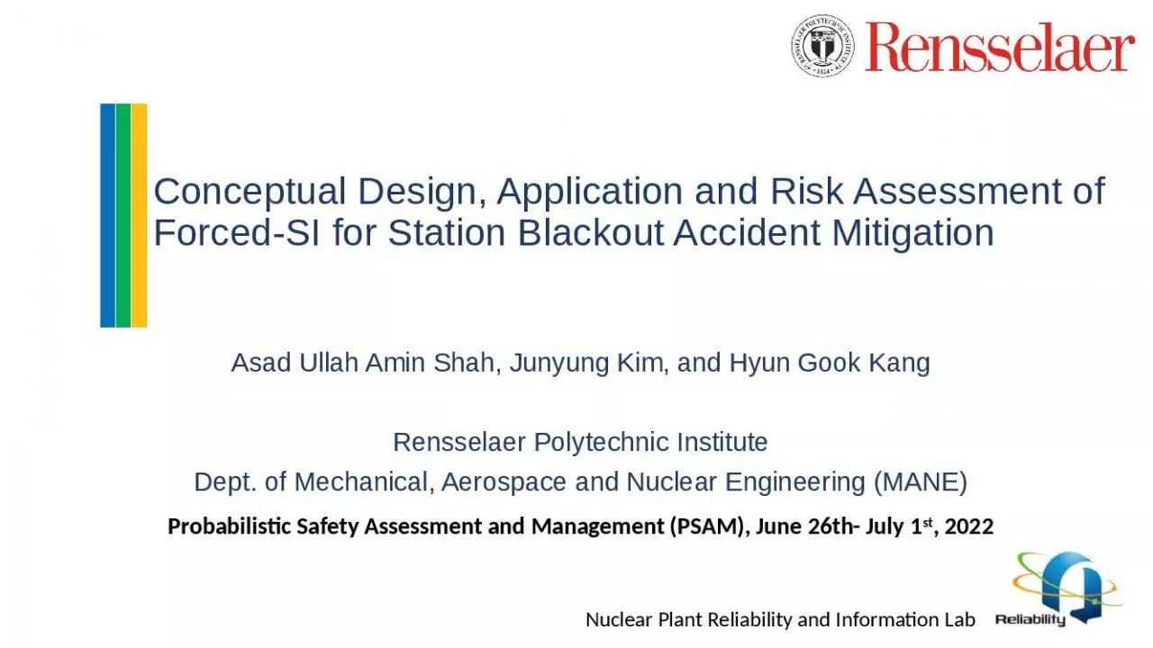 PPT-Conceptual Design, Application and Risk Assessment of Forced-SI for Station Blackout Accident