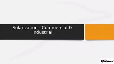 Solarization - Commercial & Industrial