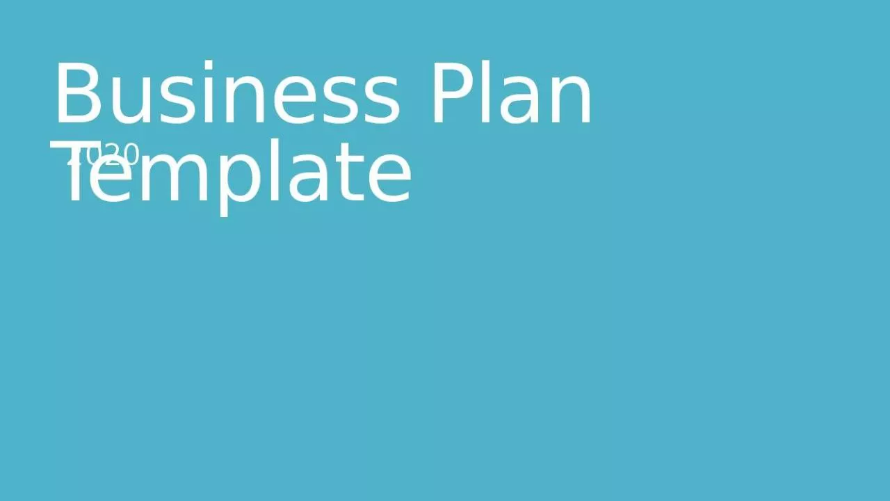 PPT-Business Plan Template