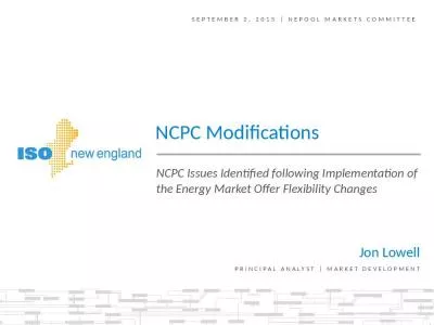 NCPC Payments Rules Were Completely Overhauled in 2014 as Part of the EMOF Improvements