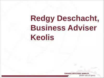 Redgy Deschacht, Business Adviser Keolis