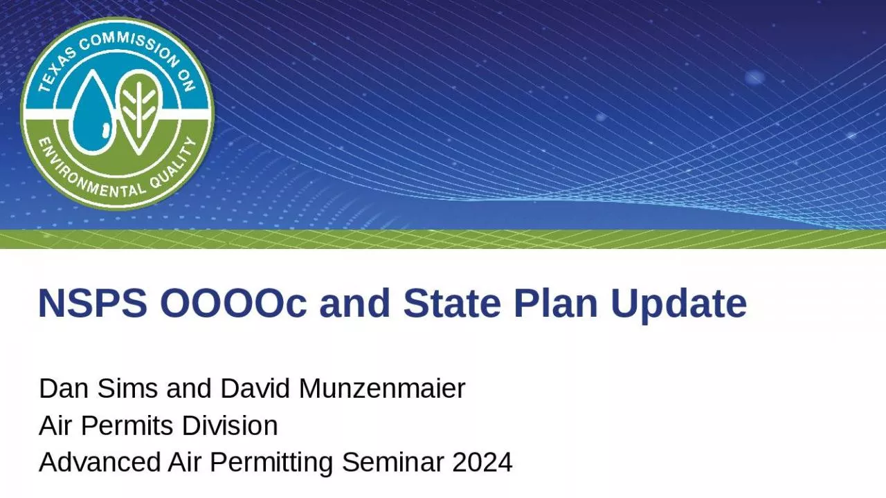 PPT-NSPS OOOOc and State Plan Update