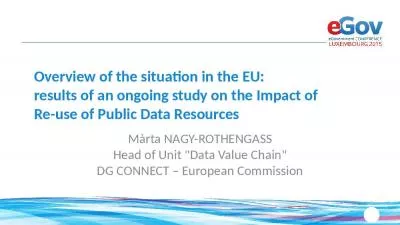 Overview of the situation in the EU: results of an ongoing study on the Impact of Re-use