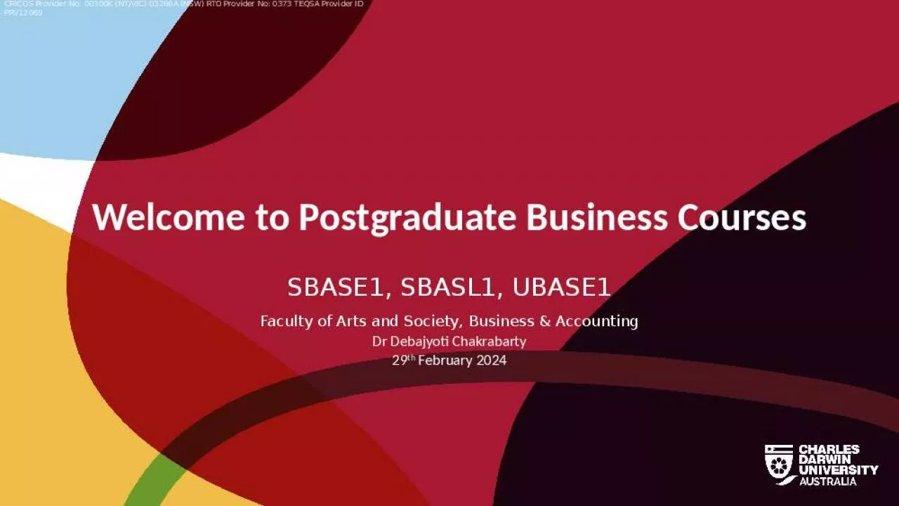 PPT-Welcome to Postgraduate Business Courses