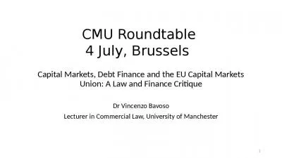 CMU Roundtable  4 July, Brussels